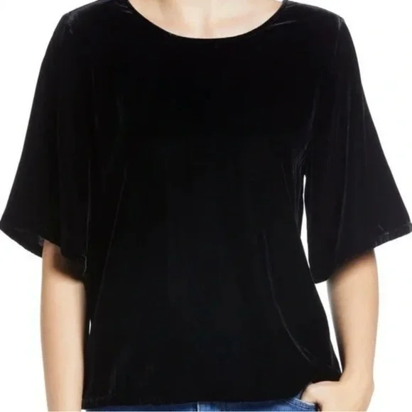 Ralph Lauren Black Velvet Top Size 8 NWOT - Picture 3 of 4